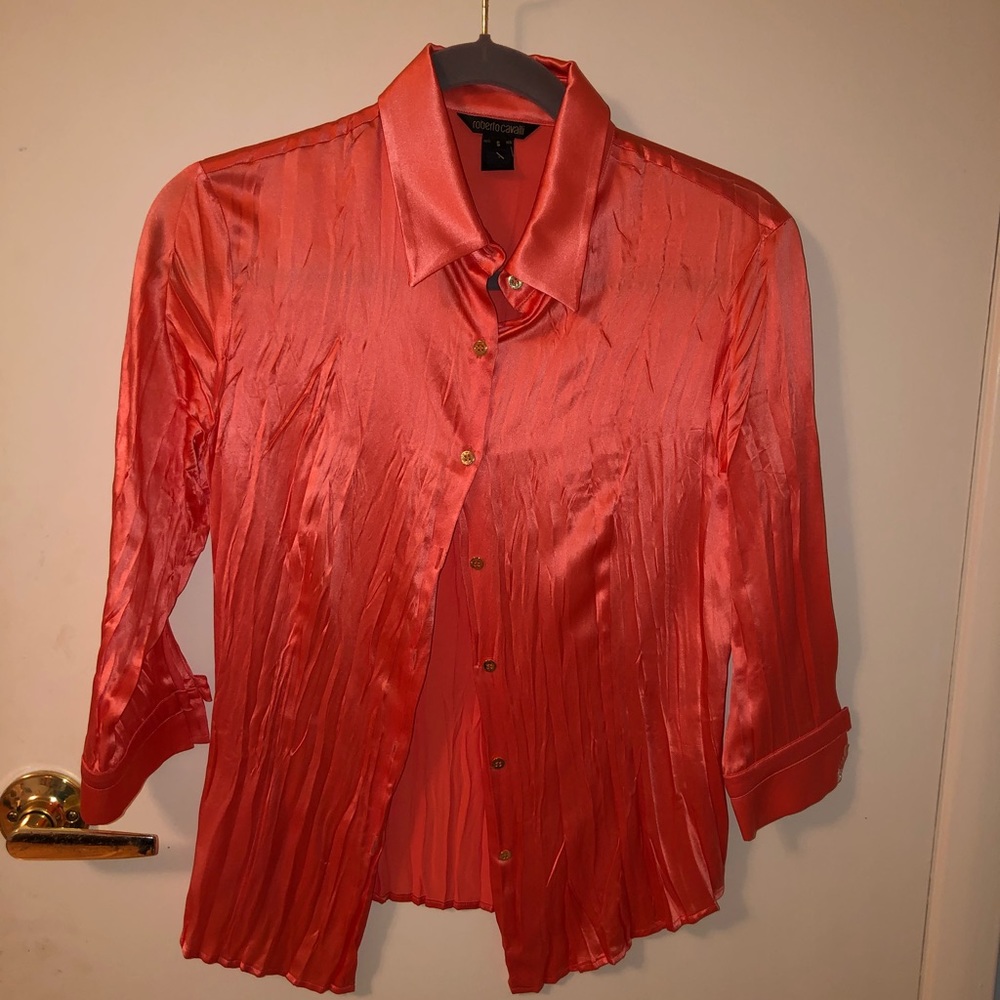 Hot pink Roberto Cavalier Blouse 👚